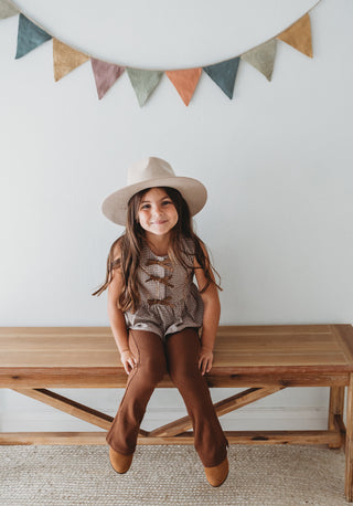 Chocolate Brown Flared Leggings