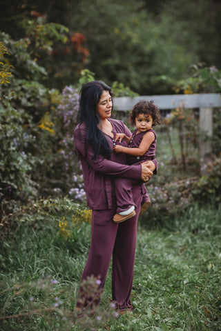 Ribbed Bamboo Lounge Pants ~ Plum