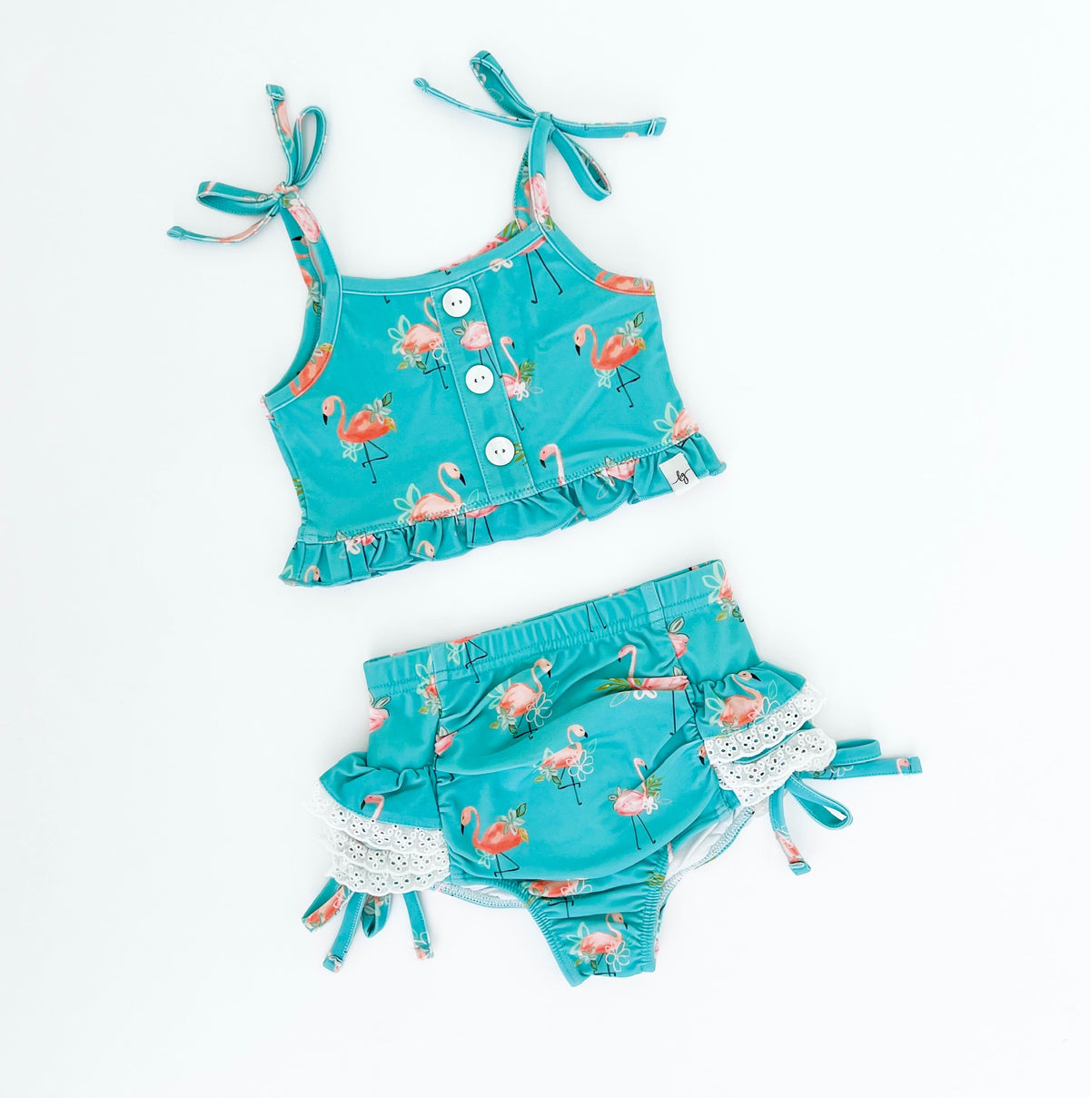 Fanciful Flamingo High Waisted Bikini