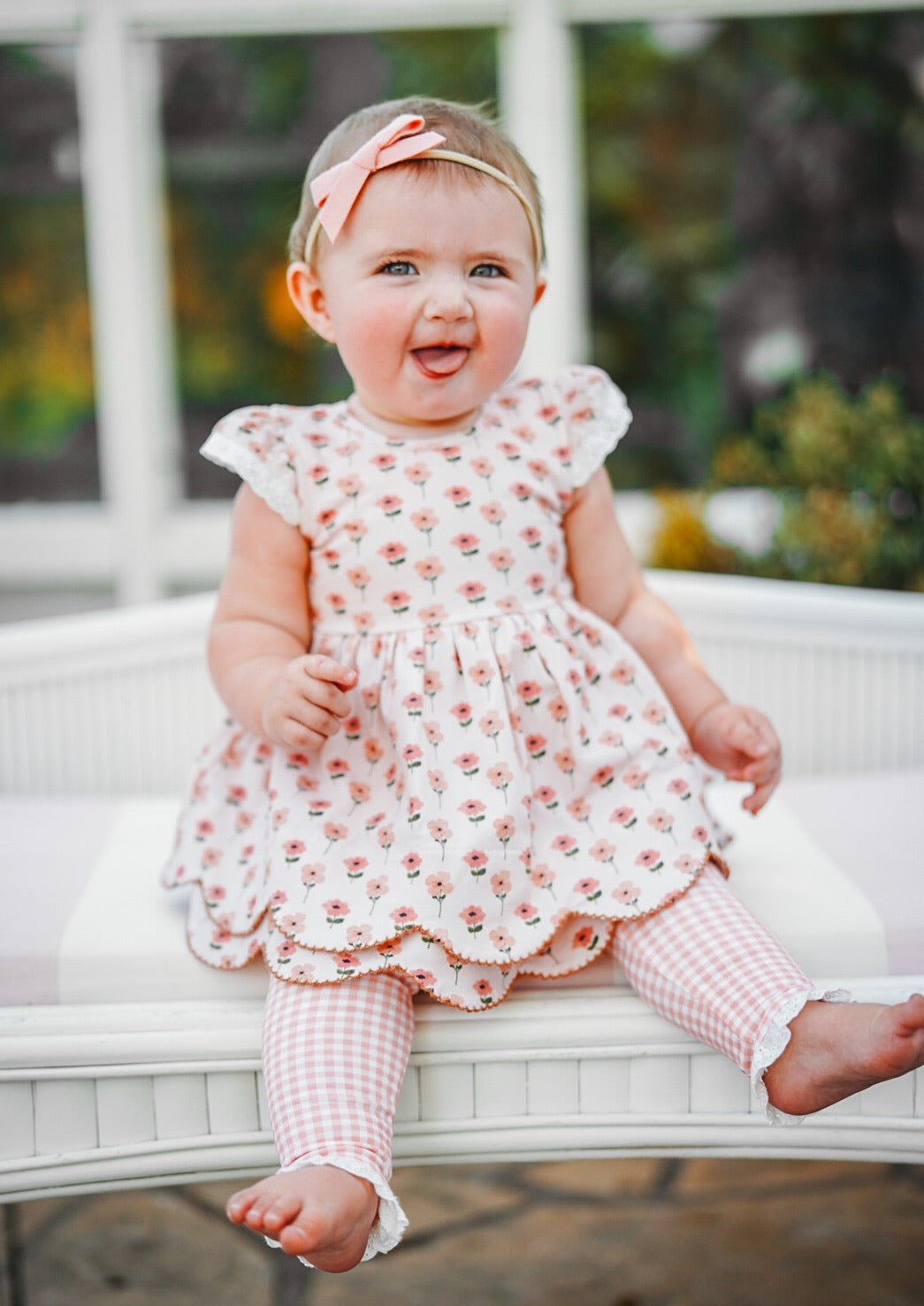 Rosy Pink Floral Tunic Set