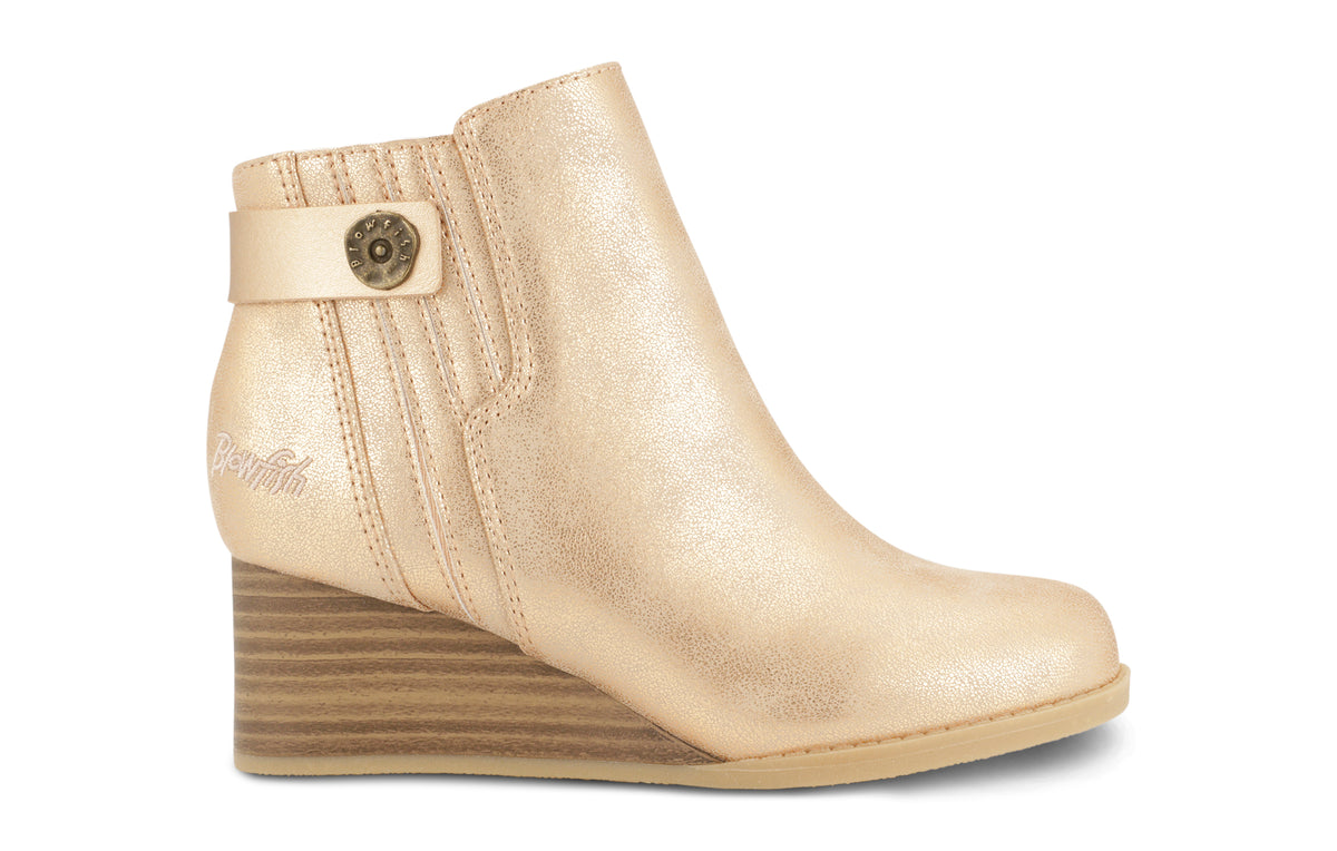 Pastel Wedge Boot - Gold