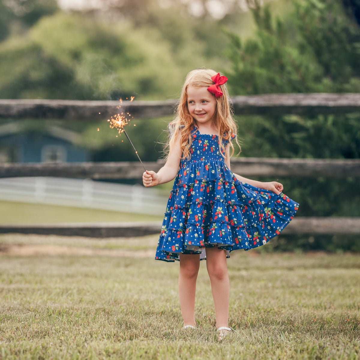 Strawberry Stars Gauze Dress