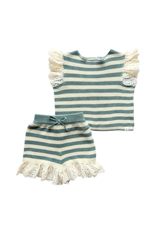 Morning Fog Striped Knit Set