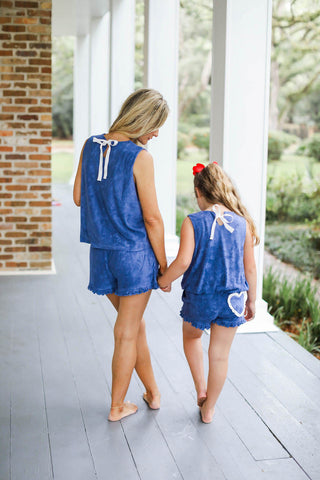 Women's Lucy Terry Set ~ Navy