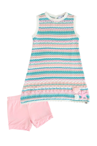 Seashore Stripe Knit Dress Set