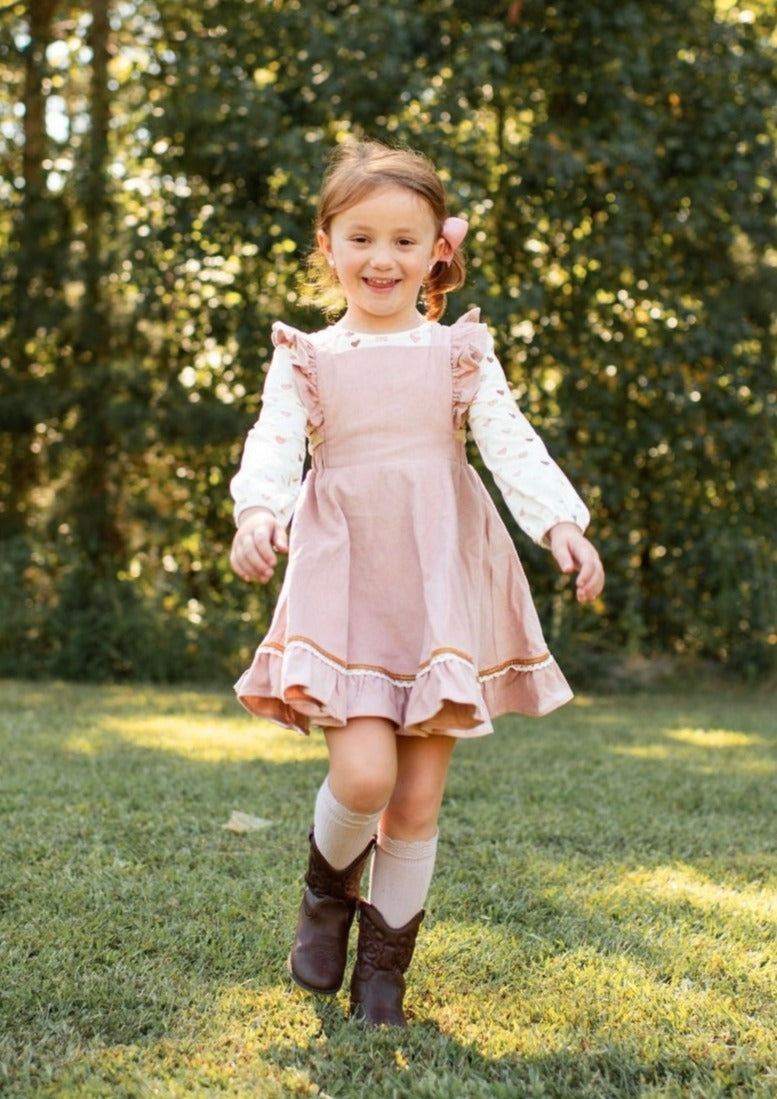 Autumn Rose Corduroy Pinafore