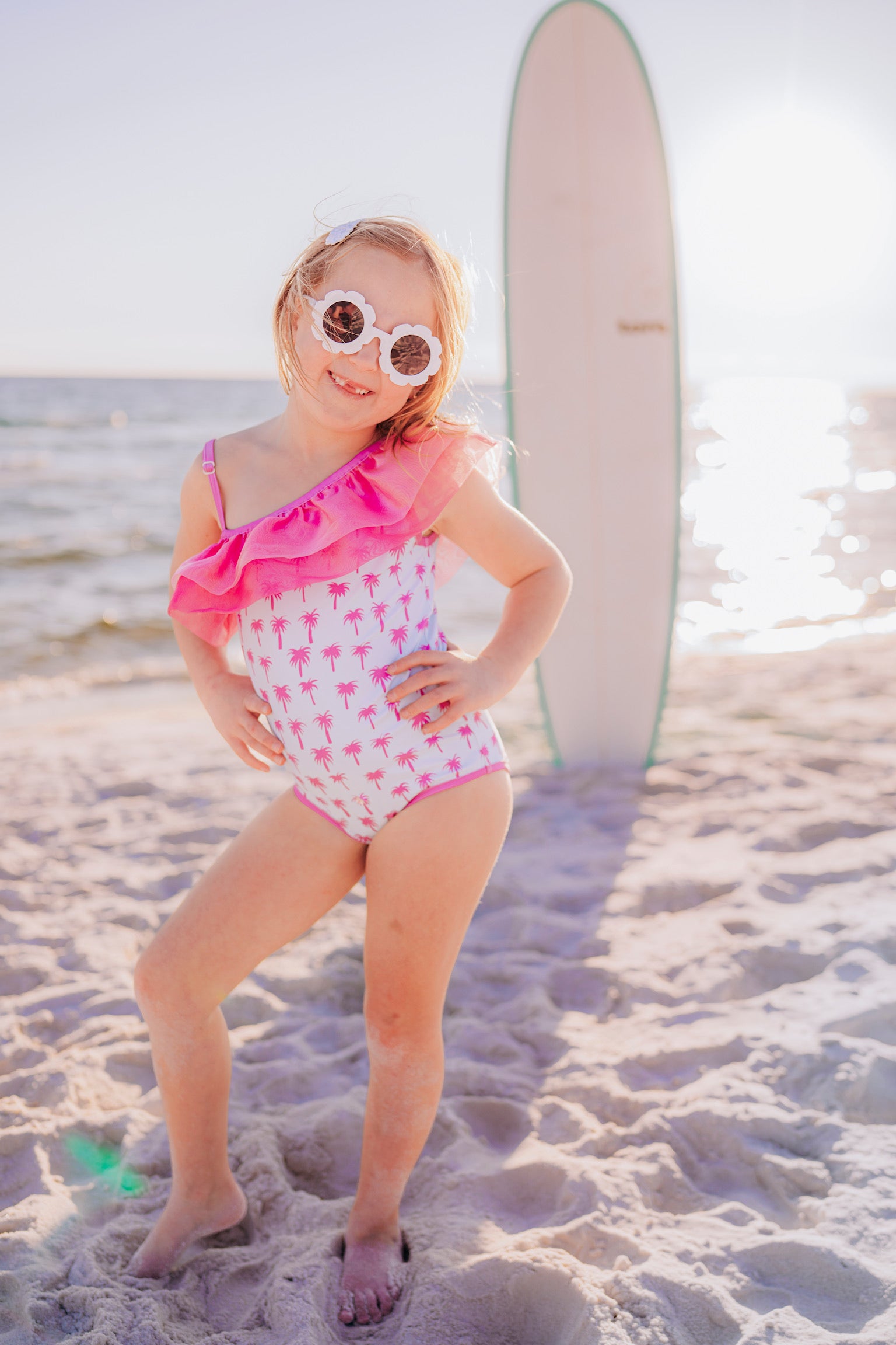 Pink one shoulder sales swimsuit