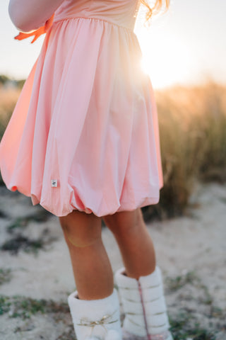 Rosé Bamboo Bubble Dress