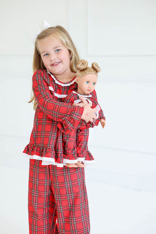 *PREORDER* Girls Holiday Heirloom Plaid Comfort Set