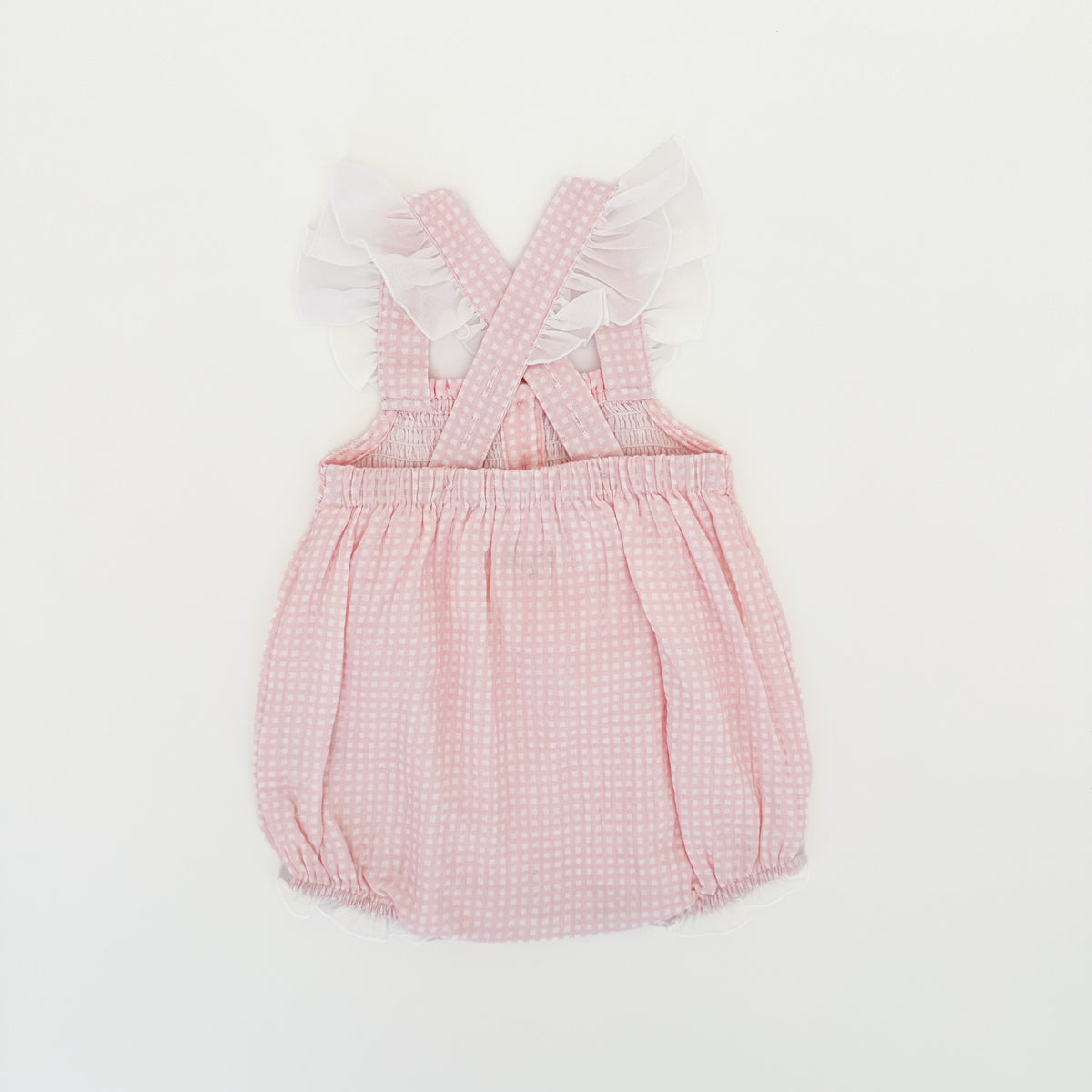 Pink Gingham Bubble- runs small