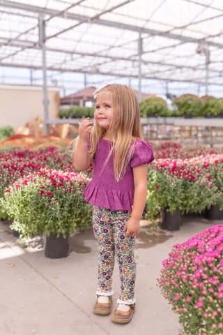 Fall Floral Legging Bundle ~ Gemstone Garden and Primrose