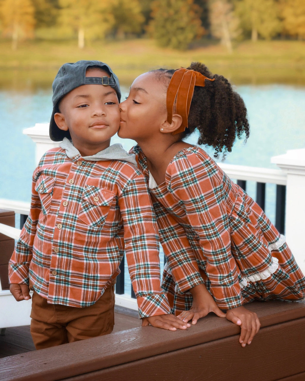 Turkey Day Tartan Button-Up Hoodie