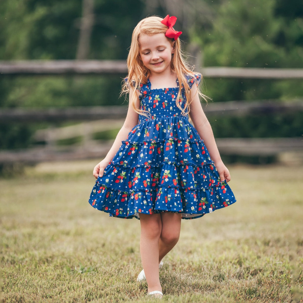 Strawberry Stars Gauze Dress