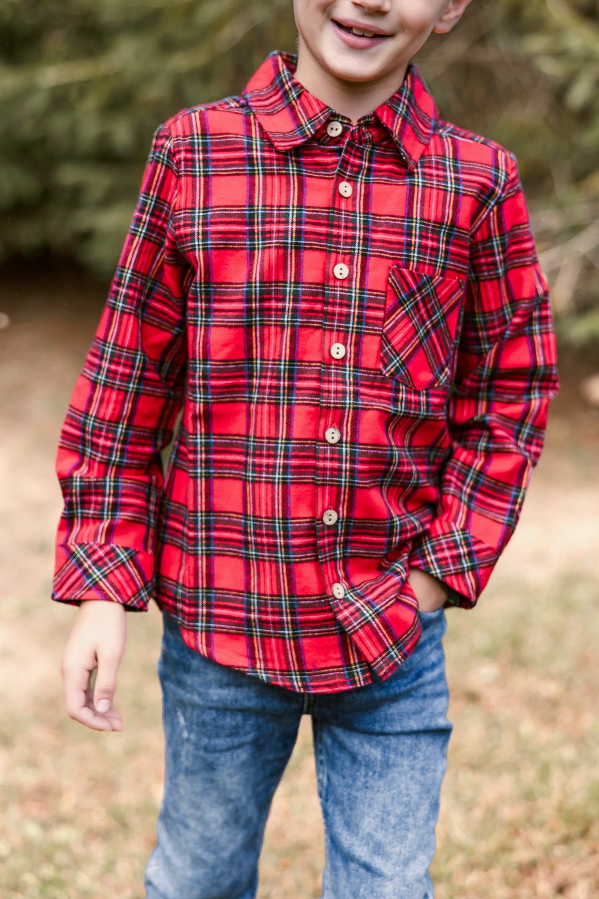 Merry Little Plaid Button-up Shirt