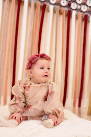 Primrose Bow Wrap - Pink Salmon