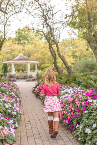 Prairie Rose Denim Skort