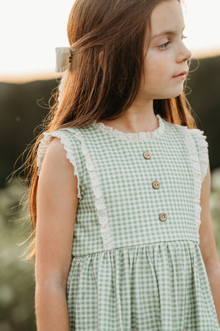 Sage Gingham Zoey Dress