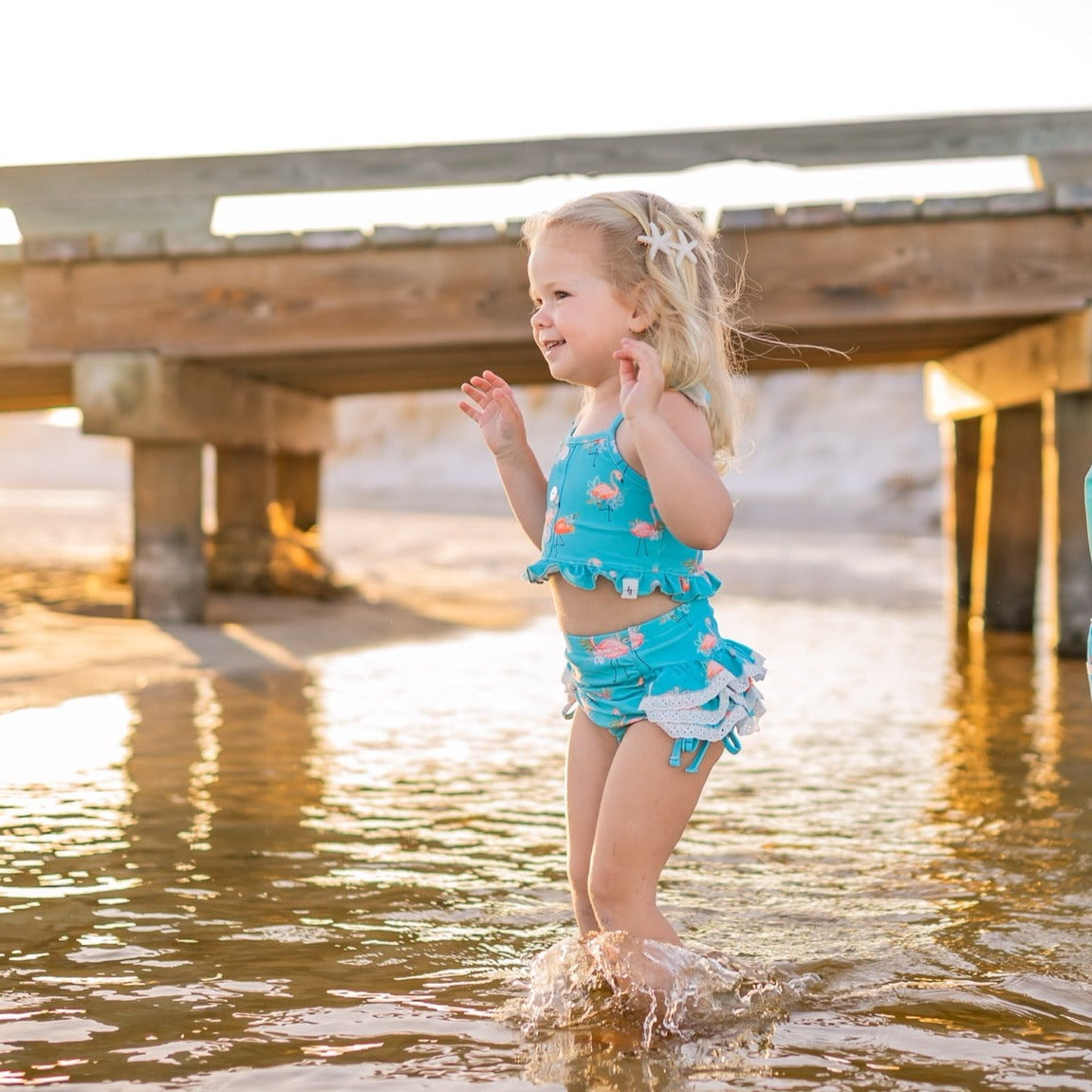 Fanciful Flamingo High Waisted Bikini