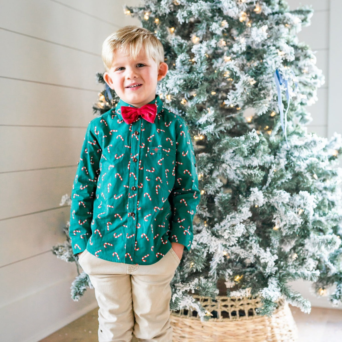 *PREORDER* Peppermint Candy Shirt and Red Bow Tie Set