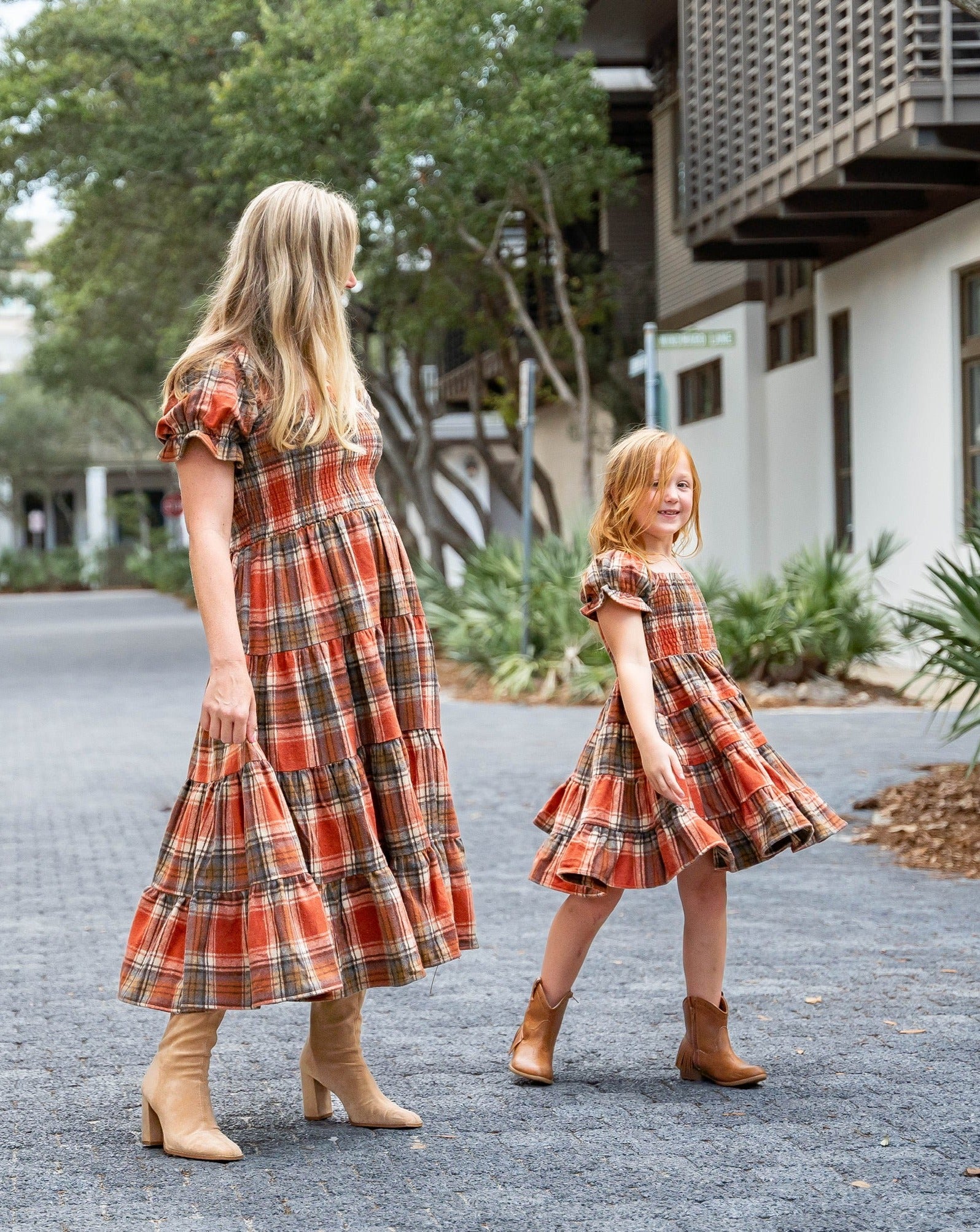 Girls Fall Plaid Tiered Dress Love and Grow Clothing Co