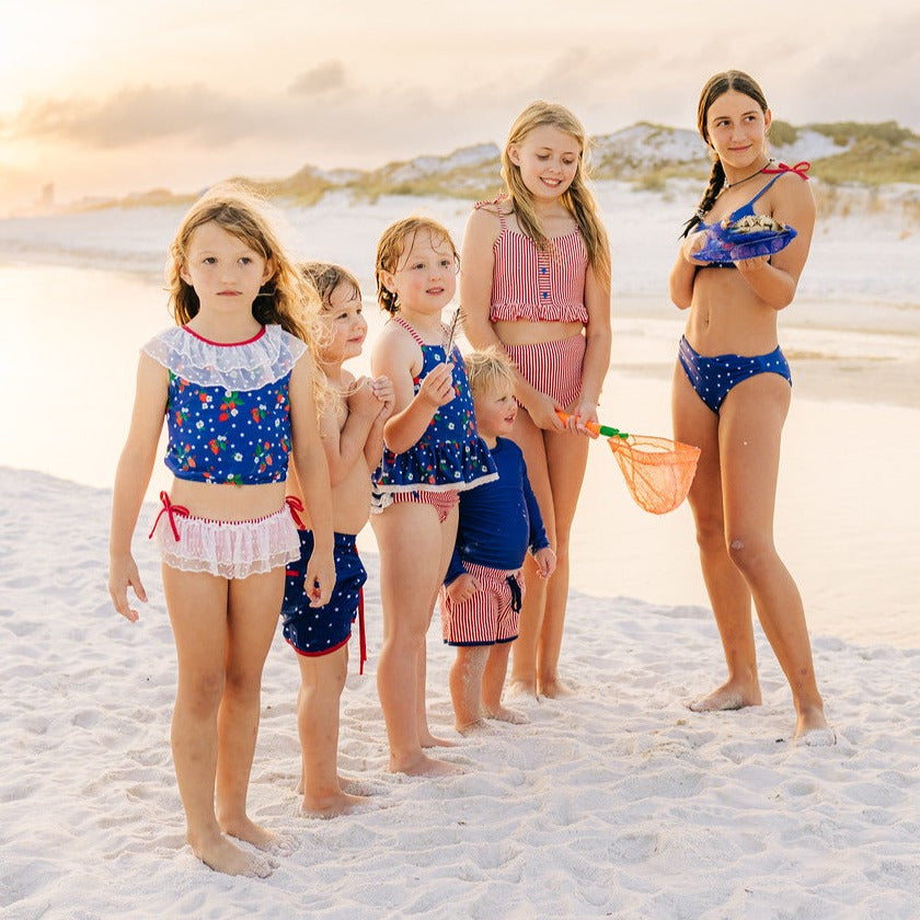 Strawberry Stars Lacey Tankini