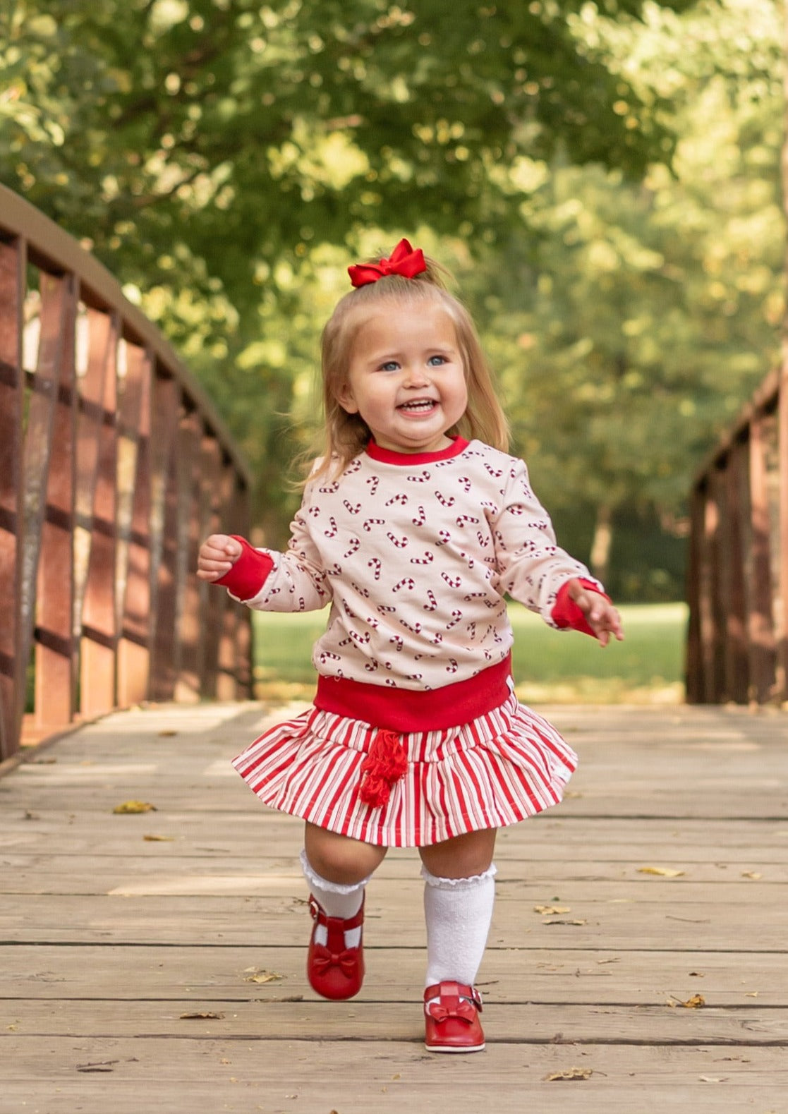 Candy Cane Delight Sweatshirt Set