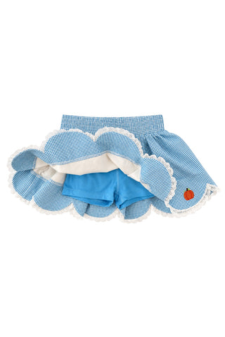 Scalloped Skort ~ Gingham and Gourds