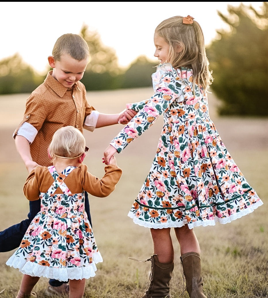 Golden Petals Claire Dress