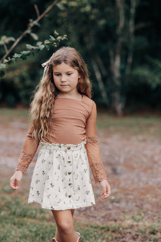 Honey Brown Lace Layering Shirt