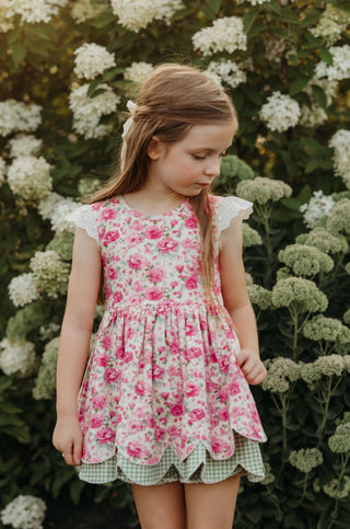 Scallop Tunic Set ~ Prairie Rose