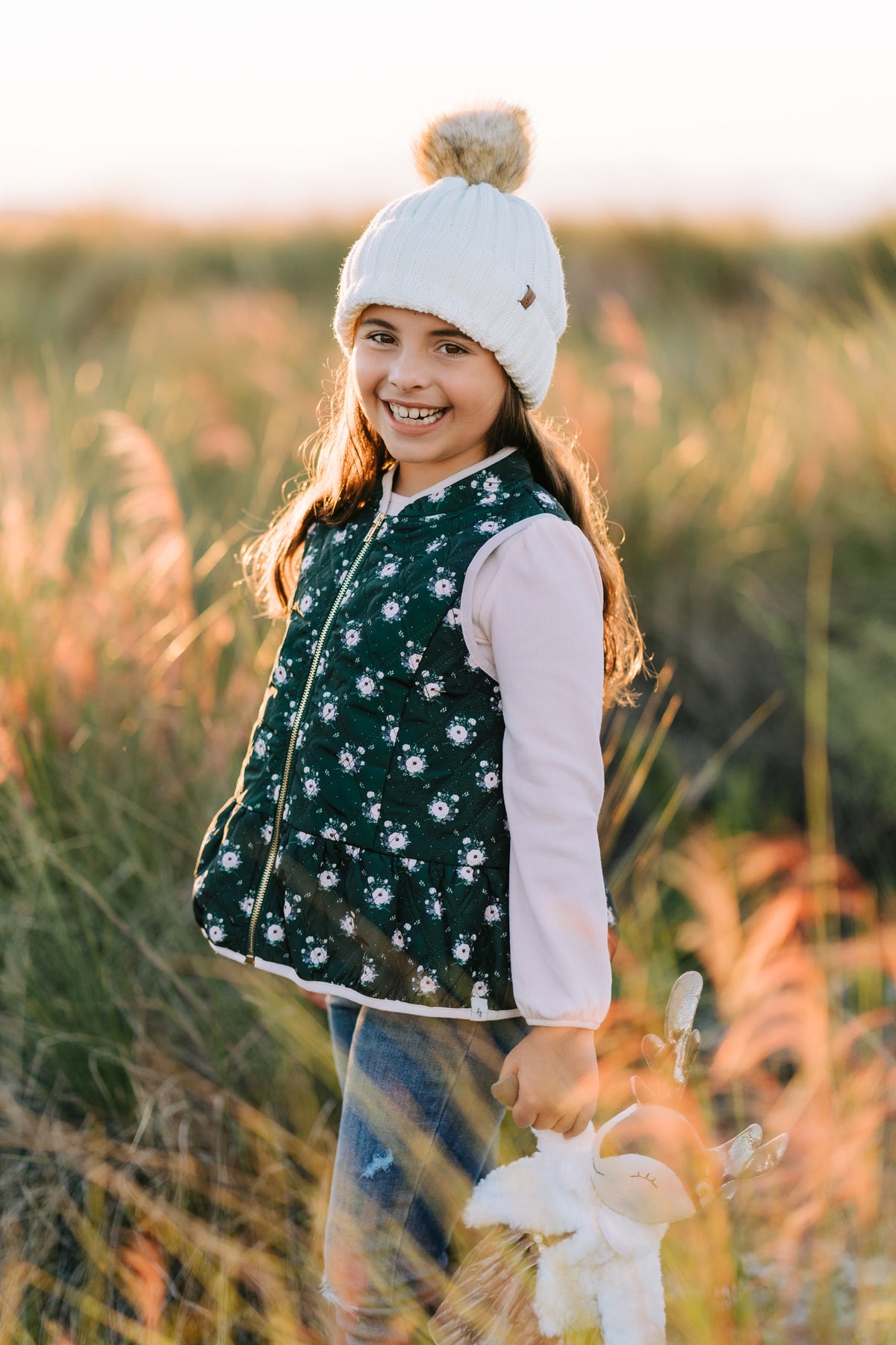 Emerald Frost Floral Vest