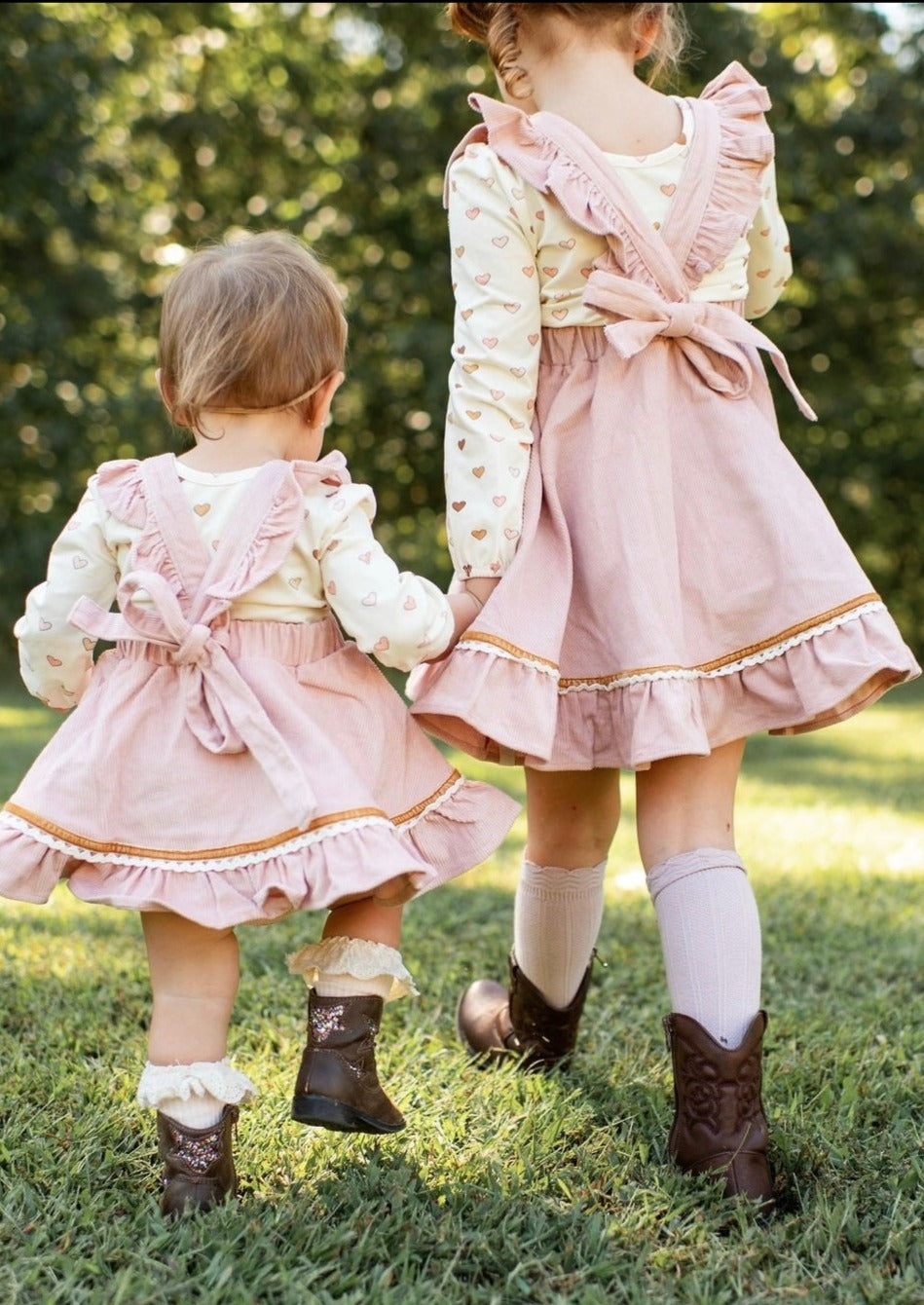 Autumn Rose Corduroy Pinafore