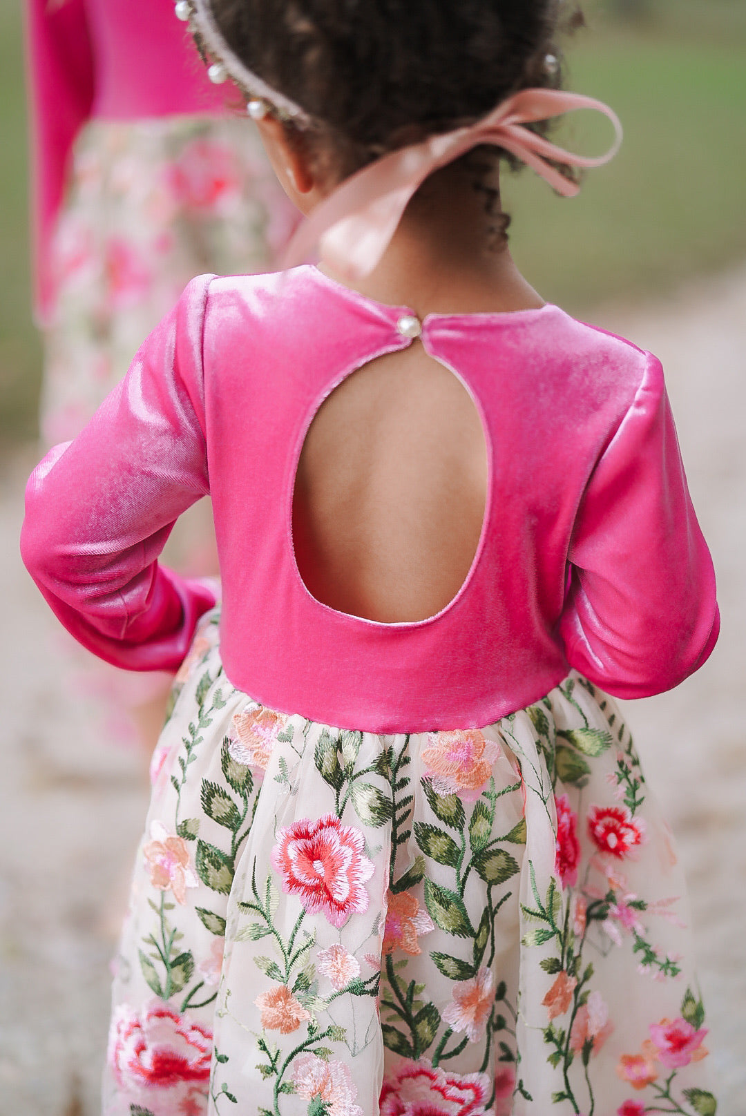 Long Sleeve Rose Petal Enchantment Dress and Bloomer Set