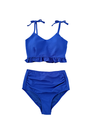 Women's Ribbed Bikini ~ Brilliant Blue