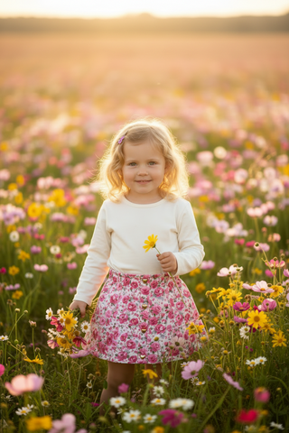 Prairie Rose Denim Skort