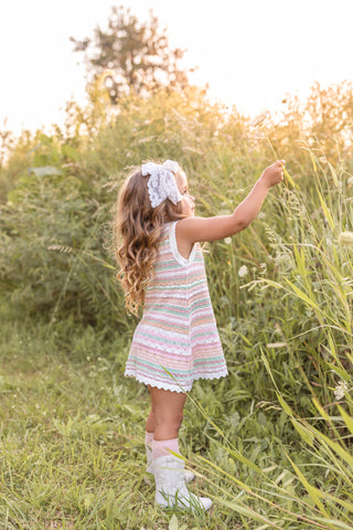 Boho Stripe Knit Dress Set