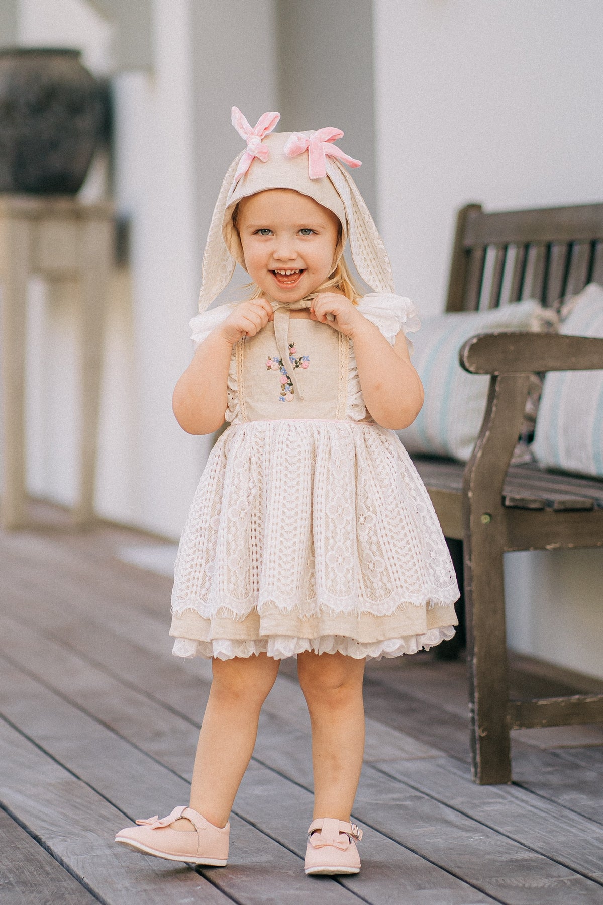 Pink Bow Bonnet