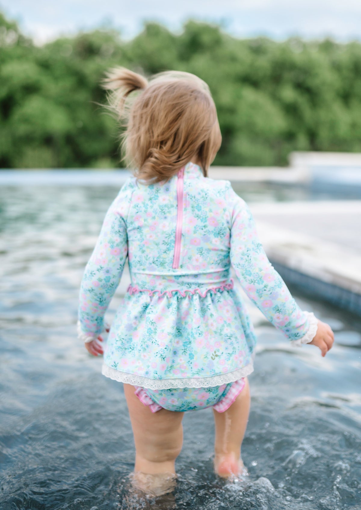 Summertime Blues Skirted One Piece