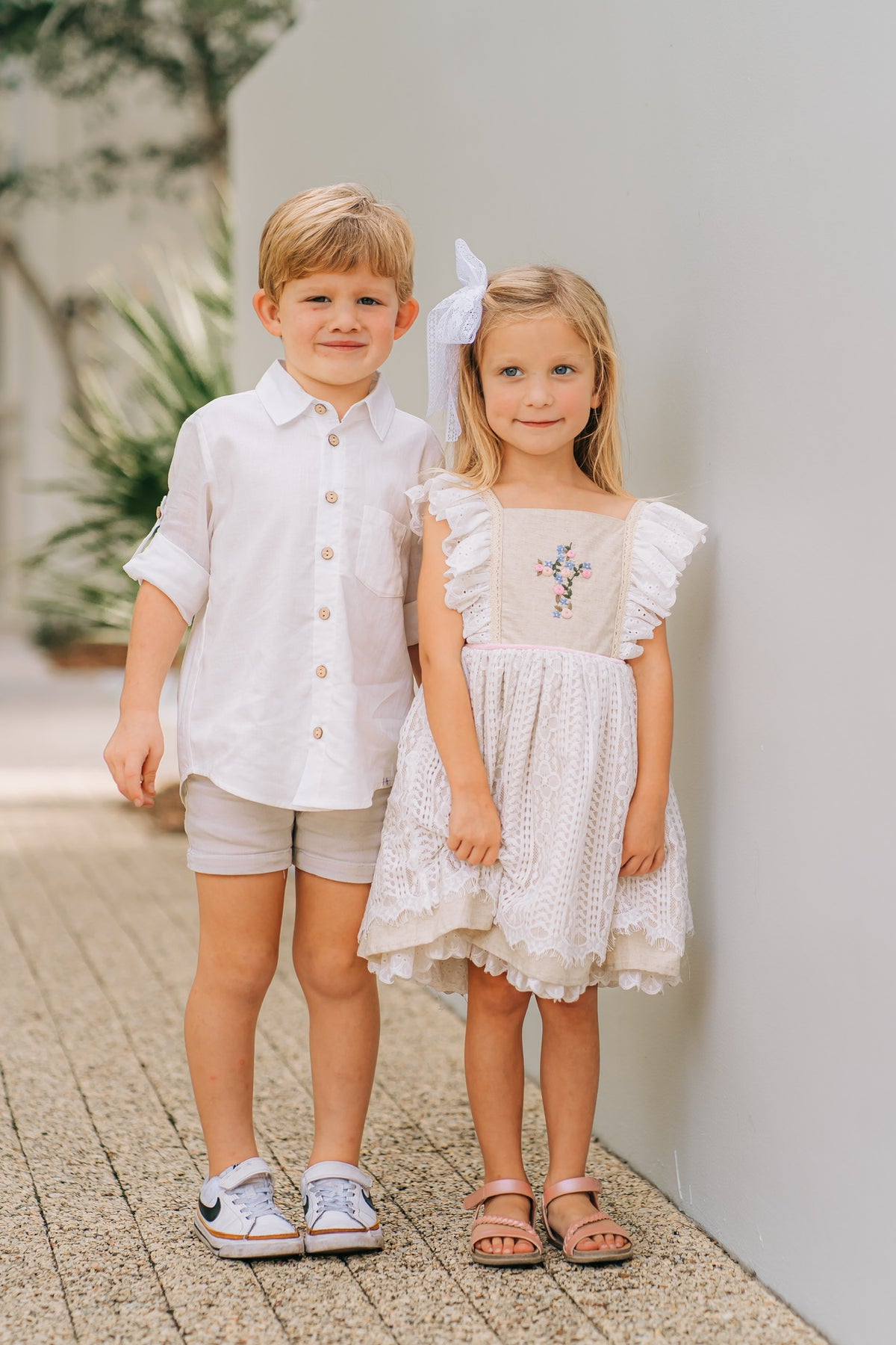 Vintage Cross Dress and Bloomer Set