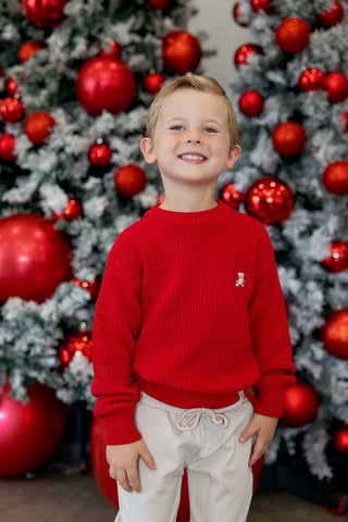 Red Teddy Sweater