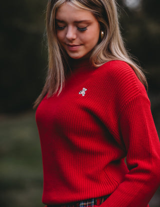 Women's Red Teddy Sweater