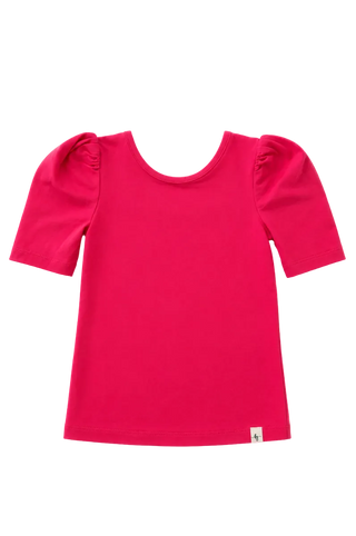 Rose Pink Puff Sleeve Layering Shirt
