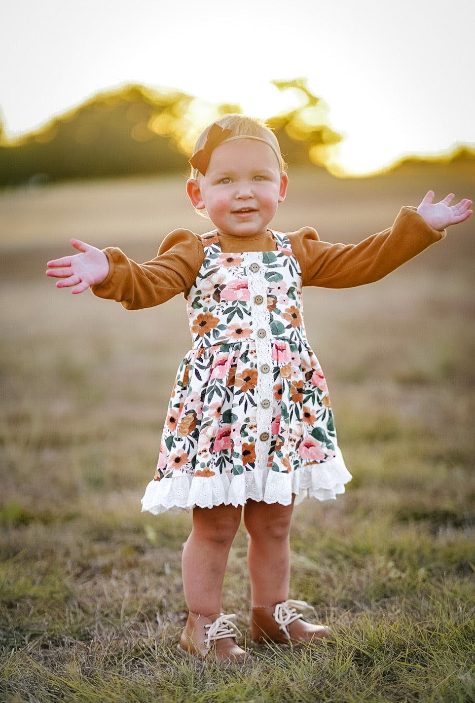 Golden Petals Chloe Dress