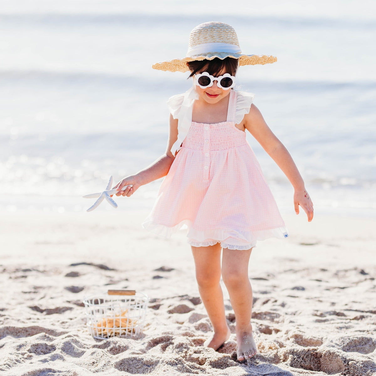 Pink Gingham Tunic and Bloomer Set