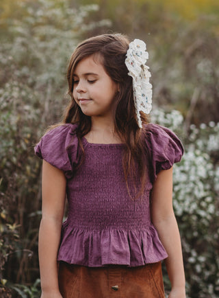 Orchid Smocked Peplum