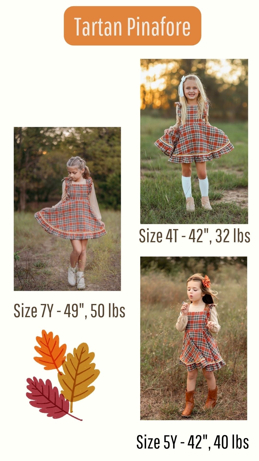 Turkey Day Tartan Pinafore