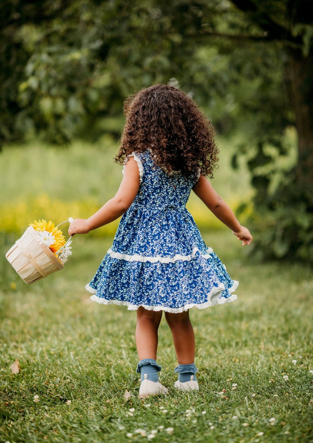 Midnight Blues Zoey Dress and Bloomer Set
