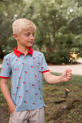 Heritage Flag Athletic Polo