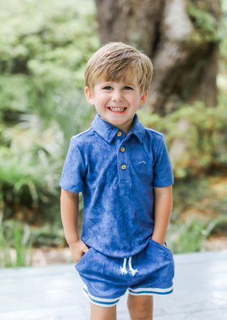 Lanier Bamboo Terry Set - Navy
