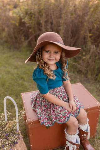 Mulberry Meadow Scallop Skort